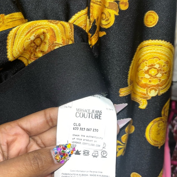 Versace Jeans Couture - 2 pc printed top & leggings set - size small (4) - Picture 3 of 5